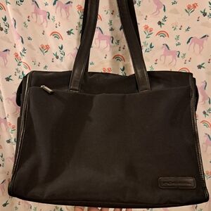 Vintage 90s Unisex Fossil Black Nylon Business Messenger School Laptop Bag